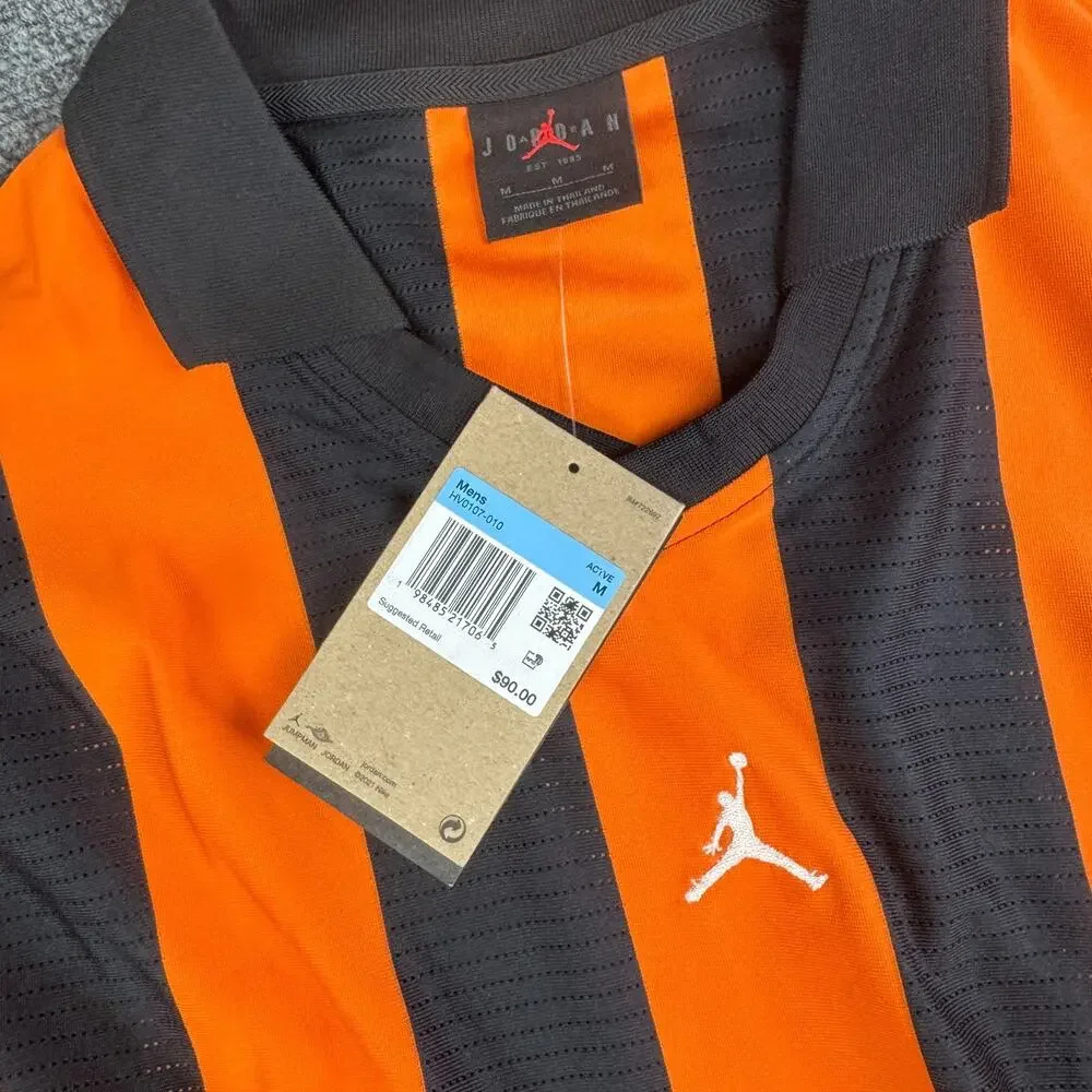 Nike Jordan‎ Brooklyn Collegiate Goalie Shirt Mens Size M Orange HV0107-010 NWT